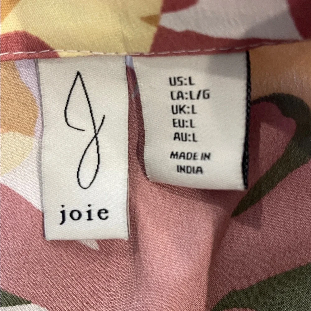 Joie Women's  Floral Button Up Sleepshirt‎ Nightgown Pajamas Large